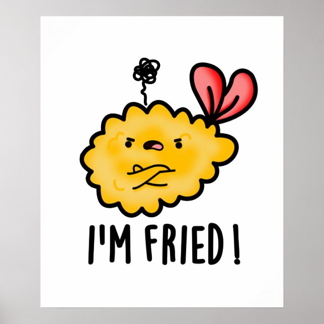 Póster Soy Fried Funny Tempura Sushi Pun (Frente)