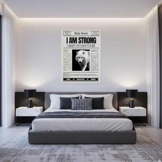 Póster Soy fuerte, Cotización Diaria, Afirmación (Subido por el creador)