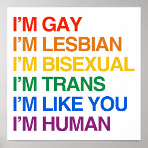 Póster Soy GLBT que soy HUMANO