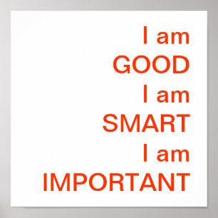 Póster Soy GOODI am SMARTI soy IMPORTANTE