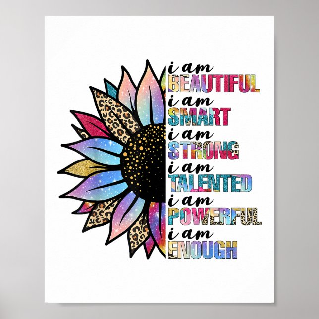 Póster Soy hermosa, soy inteligente, soy fuerte Leopard S (Frente)