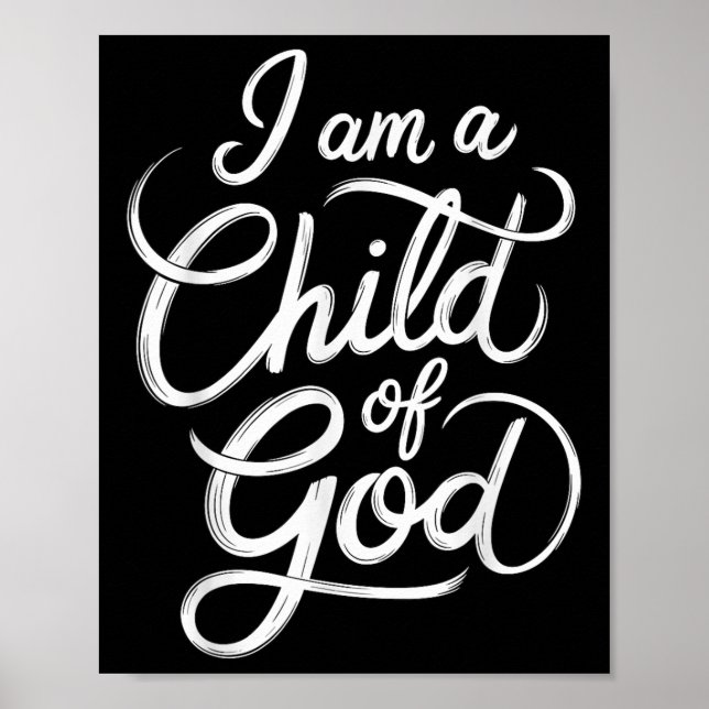 Póster Soy Hijo De Dios Cristiano Jesús (Frente)