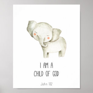 Póster Soy hijo de Dios Verso de la Biblia