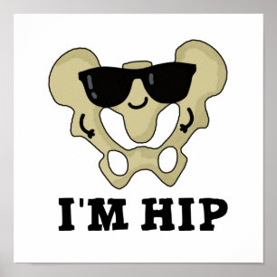 Póster Soy Hip Funny Hipbone Anatomy Pun