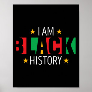 Póster Soy Historia Negra Mes de la Historia Afroamerican