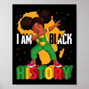 Póster Soy historia negra niños Chicas mujeres historia n