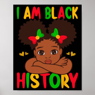 Póster Soy Historia Negra Para Niños Niños Chicas Histo N
