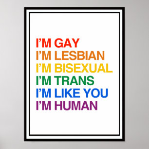 Póster Soy humano como usted