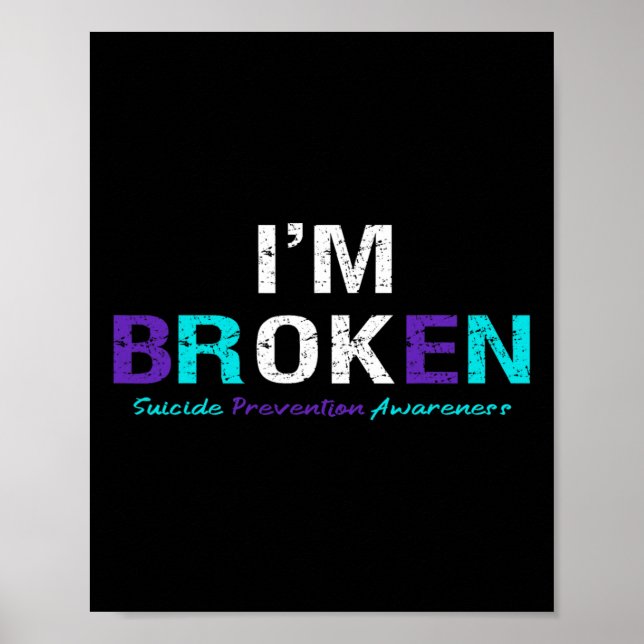 Póster Soy invisible para la prevención del suicidio (Frente)