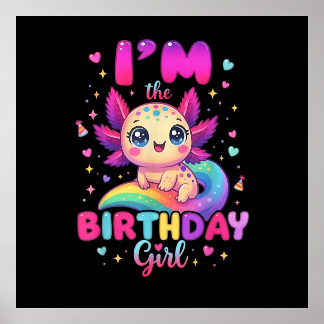Póster Soy la ajolote cumpleañera (Frente)