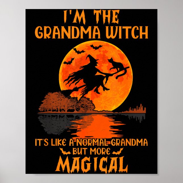Póster Soy La Bruja Abuela Como Una Abuela Normal Hallow (Frente)