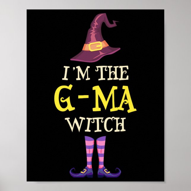 Póster Soy la bruja de las mamáes G-Witch Costume Hallowe (Frente)