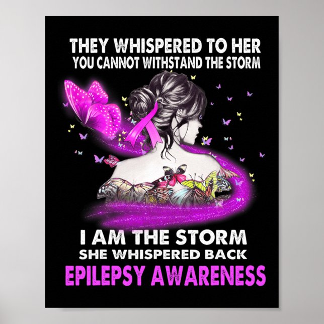 Póster Soy La Conciencia De La Epilepsia De La Tormenta (Frente)