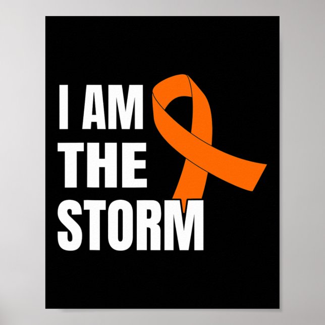 Póster Soy La Conciencia De La Leucemia De La Tormenta 1 (Frente)