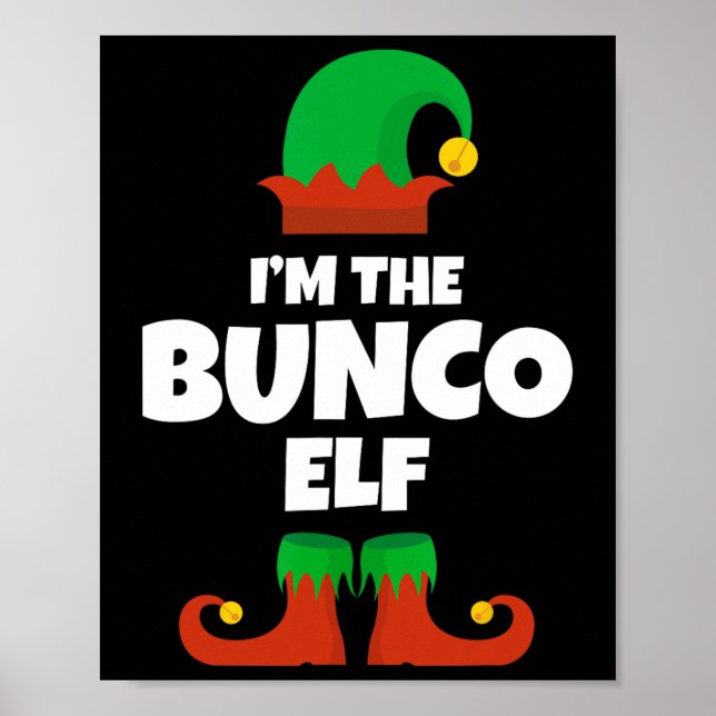 Póster Soy la familia Bunco Elf Navidades Pajama Funny Bu (Frente)