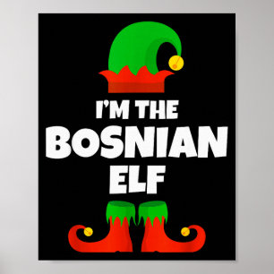 Póster Soy La Familia De Elfos Bosnios Pijama Navidad Div