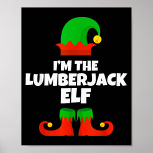 Póster Soy La Familia De Elfos Leñadores Pijama Navidad D