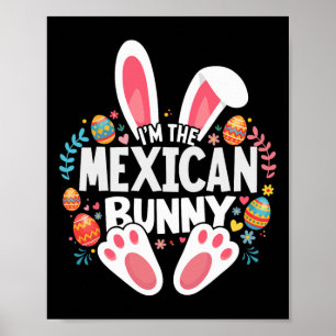 Póster Soy la familia mexicana de pascua que coincide con