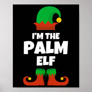 Póster Soy la familia Palm Elf Navidades Pajama Funny Bea