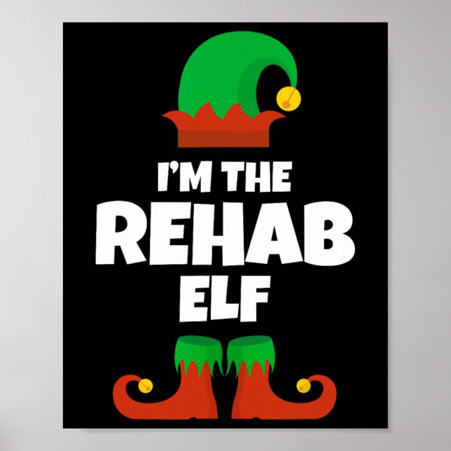 Póster Soy la familia Rehab Elf Navidades de Pajama Funny (Frente)