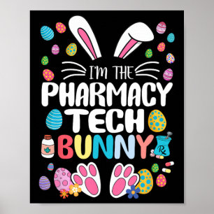 Póster Soy la farmacia Tech Bunny Gracioso conejito Seman