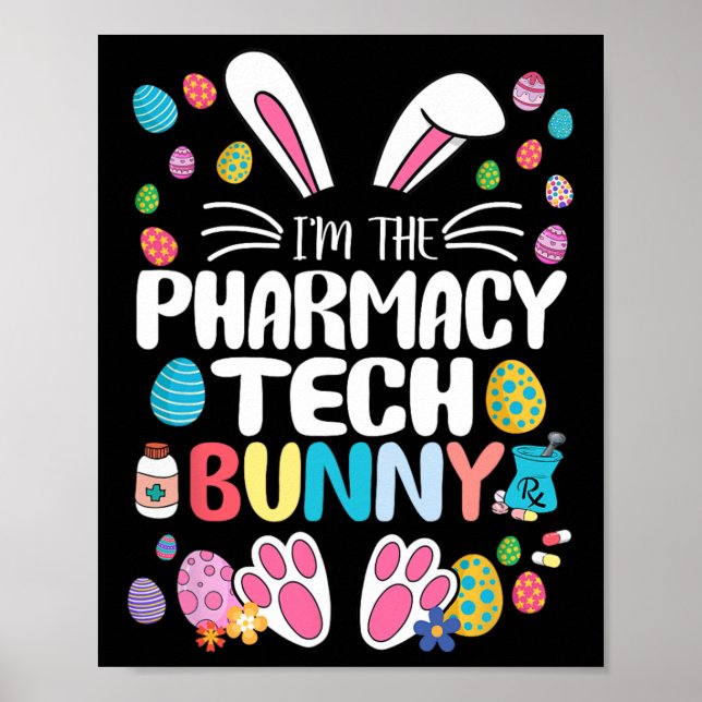 Póster Soy la farmacia Tech Bunny Gracioso conejito Seman (Frente)