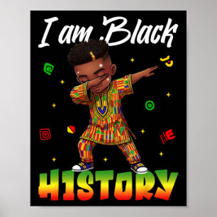 Póster Soy la historia negra Chicos Mes de la historia ne