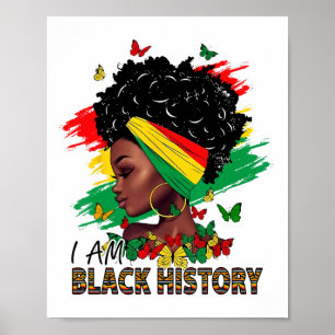 Póster Soy La Historia Negra Reina Negra Y Me Vuelvo Afro