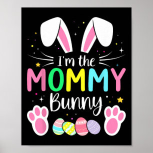Póster Soy la mamá conejita divertida familia de Pascua a