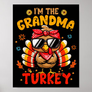 Póster Soy La Pavo Abuela Emparejando Familia Día de Acci