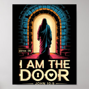 Póster Soy La Puerta Estética Cristiana De Ropa Callejera