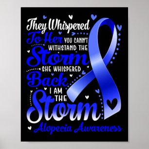 Póster Soy La Tormenta Alopecia Conciencia Cinta Azul