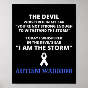 Póster Soy La Tormenta Autismo Guerrero Conciencia De Aut