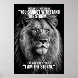 Póster Soy la Tormenta - Cita Inspiradora