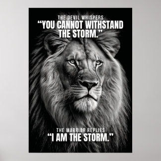 Póster Soy la Tormenta - Cita Inspiradora