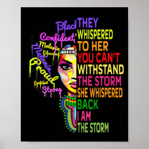 Póster soy la tormenta de mujeres juneteenth historia neg
