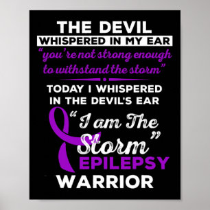 Póster Soy la tormenta Epilepsy Warrior