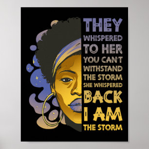 Póster Soy La Tormenta Fuerte Mujer Negra Historia Junt