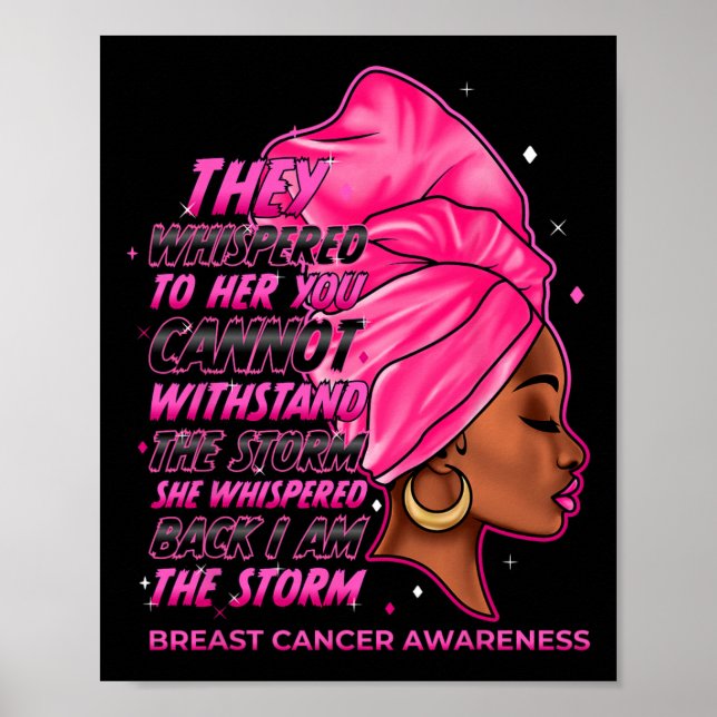 Póster Soy la tormenta, las mujeres negras sobrevivientes (Frente)