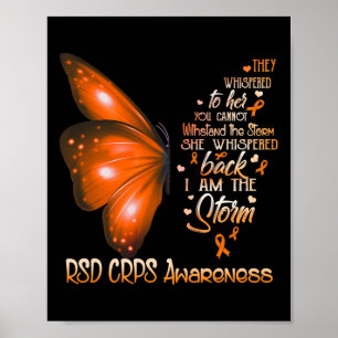Póster Soy La Tormenta Rsd Crps Sensibilización Mariposa