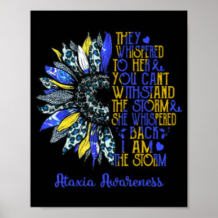 Póster Soy la tormenta Sunflower Leopard Ataxia Warrior S