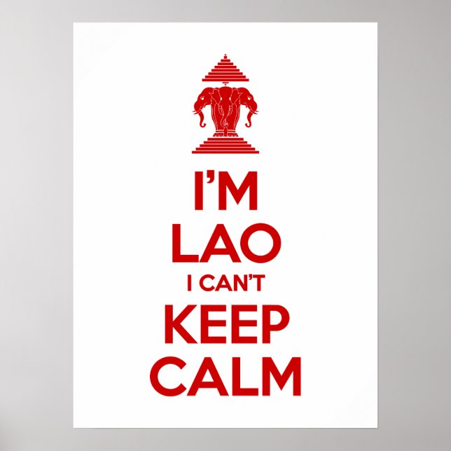 Póster Soy Lao, no puedo mantener la calma (Frente)