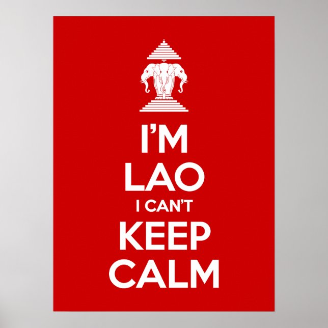 Póster Soy Lao, no puedo mantener la calma (Frente)
