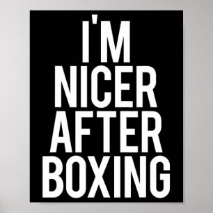Póster Soy más amable después de boxear un divertido gimn