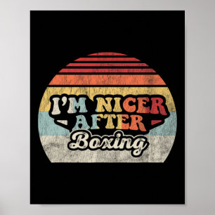 Póster Soy más amable después de Boxing Vintage Retro