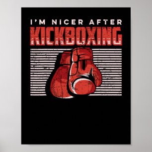 Póster Soy más amable después de kickboxing kick boxer ar
