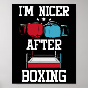 Póster Soy más amable después del boxeo - Gimnasio de kic