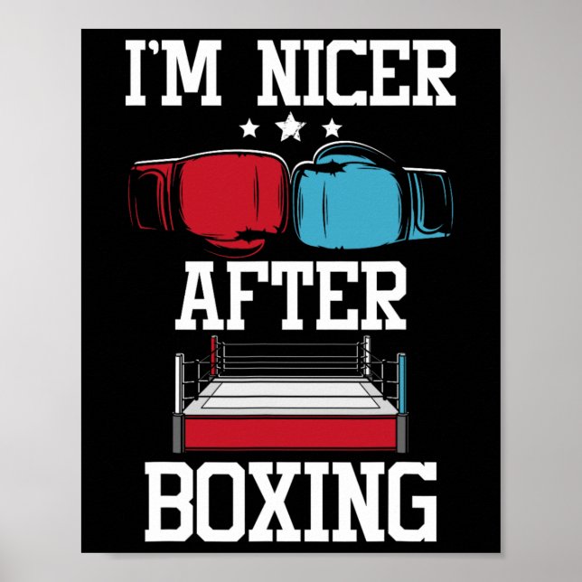 Póster Soy más amable después del boxeo - Gimnasio de kic (Frente)