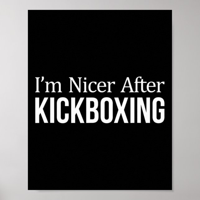 Póster Soy más amable después del kickboxing -  (Frente)