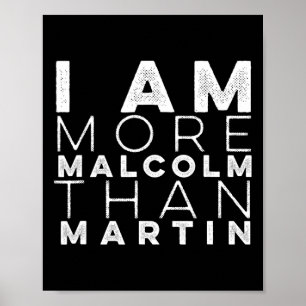 Póster Soy Más Malcolm Que Martin Resist Vintage .